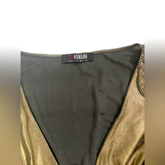 Morgan de Toi Gold Sleeveless Dress - Picture 5 of 7